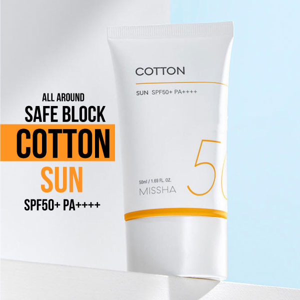 Missha All Around Safe Block Cotton Sun SPF50+ PA++++