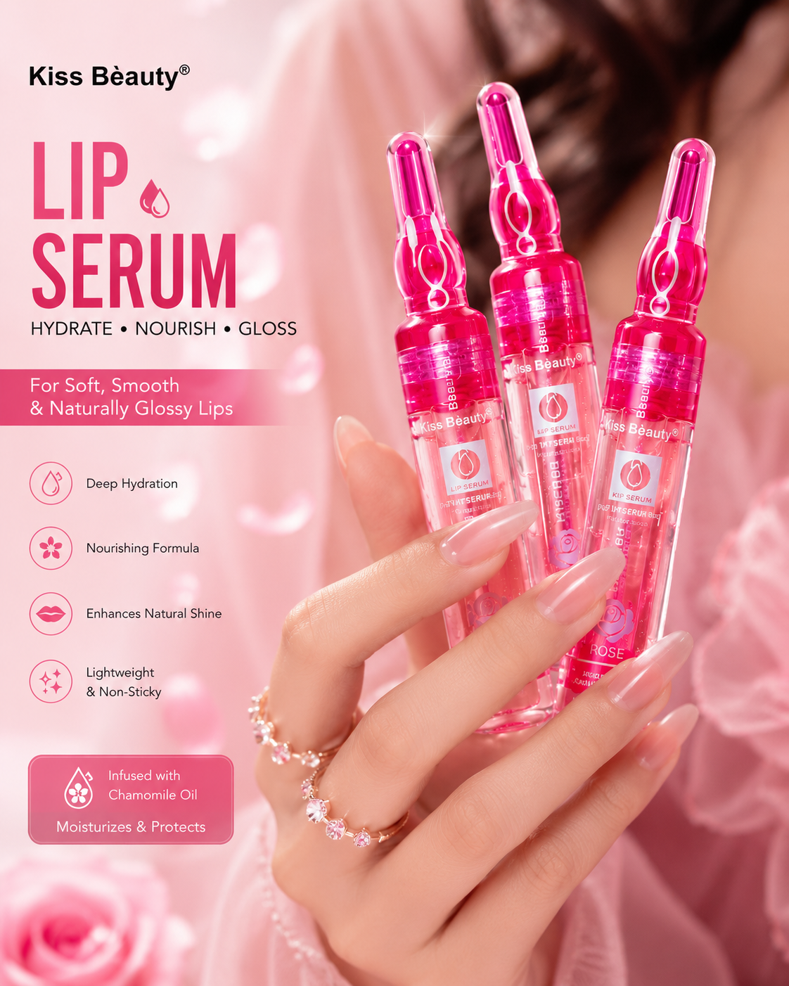 Kiss Beauty Lip Serum – Hydrating, Nourishing & Glossy Lip Care